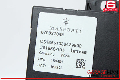 14-17 Maserati Ghibli Rear Trunk Lid Liftgate Control Module Unit 670037049 OEM
