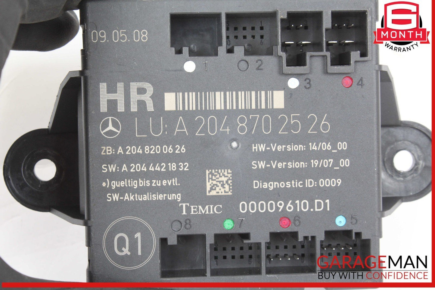 08-18 Mercedes W204 C300 SLK350 E400 Front Left Side Door Control Module OEM