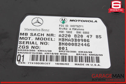 00-06 Mercedes W220 S500 ML320 ML500 E55 AMG Voice Command Control Module Unit