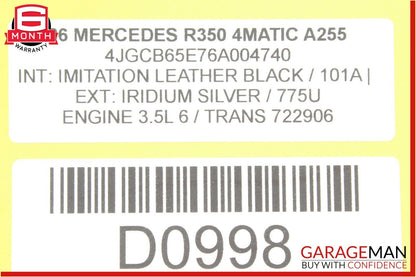 06-12 Mercedes W251 R350 ML350 Panoramic Sunroof Sun Roof Motor 1648201442 OEM