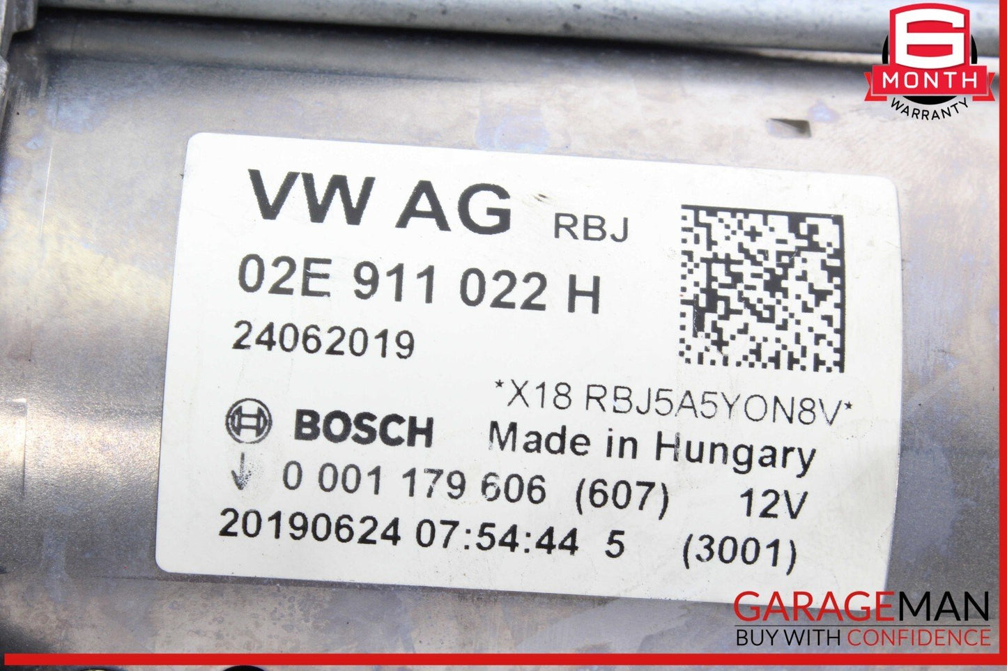 17-20 Audi S3 A3 Engine Starter Motor Bosch 02E911022H OEM