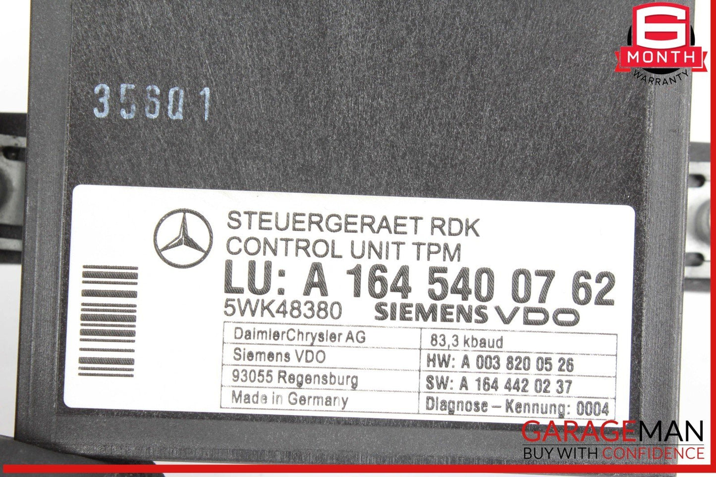 06-13 Mercedes R230 SL550 CLS550 R350 E350 TPMS Tire Pressure Control Module OEM