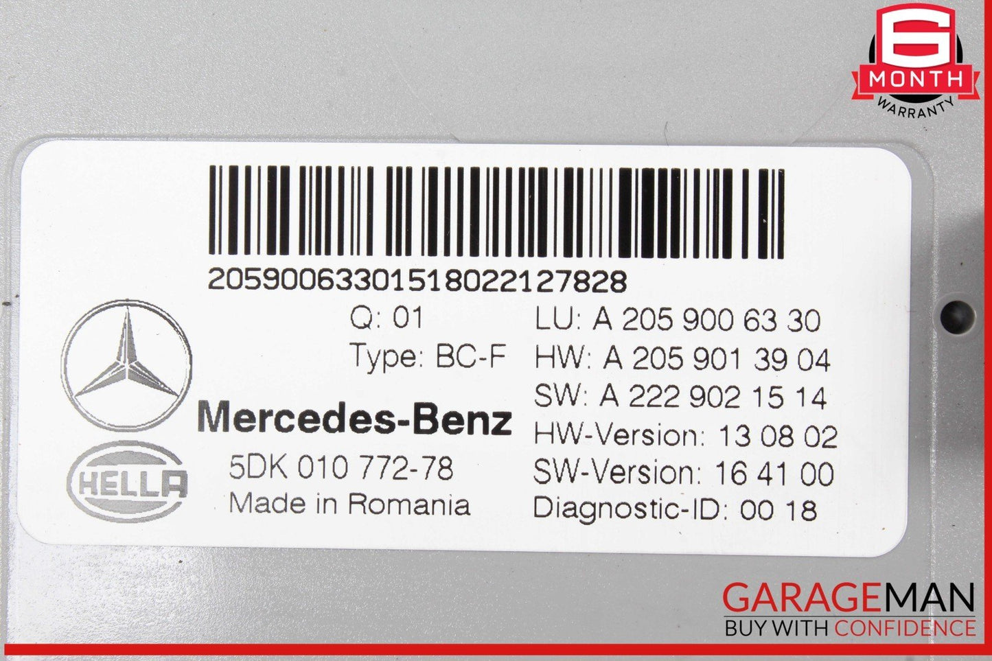 15-20 Mercedes X253 GLC350e C63 AMG SAM Signal Lamp Control Module OEM