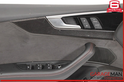 18-24 Audi S5 A5 RS5 Front Left Door Panel Trim Leather / Suede Black OEM