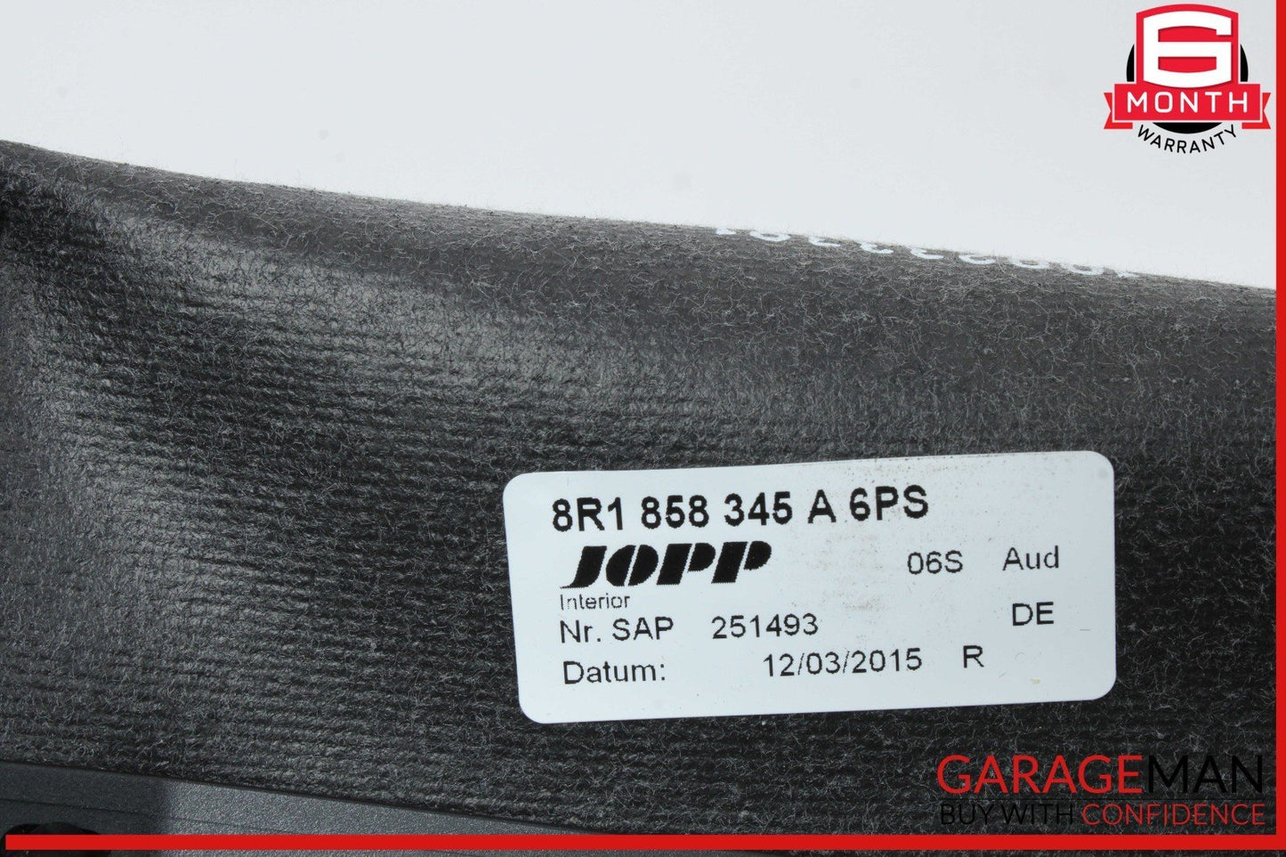 09-17 Audi Q5 SQ5 S4 S5 Steering Column Cover Trim Panel Black 8R1858345A OEM