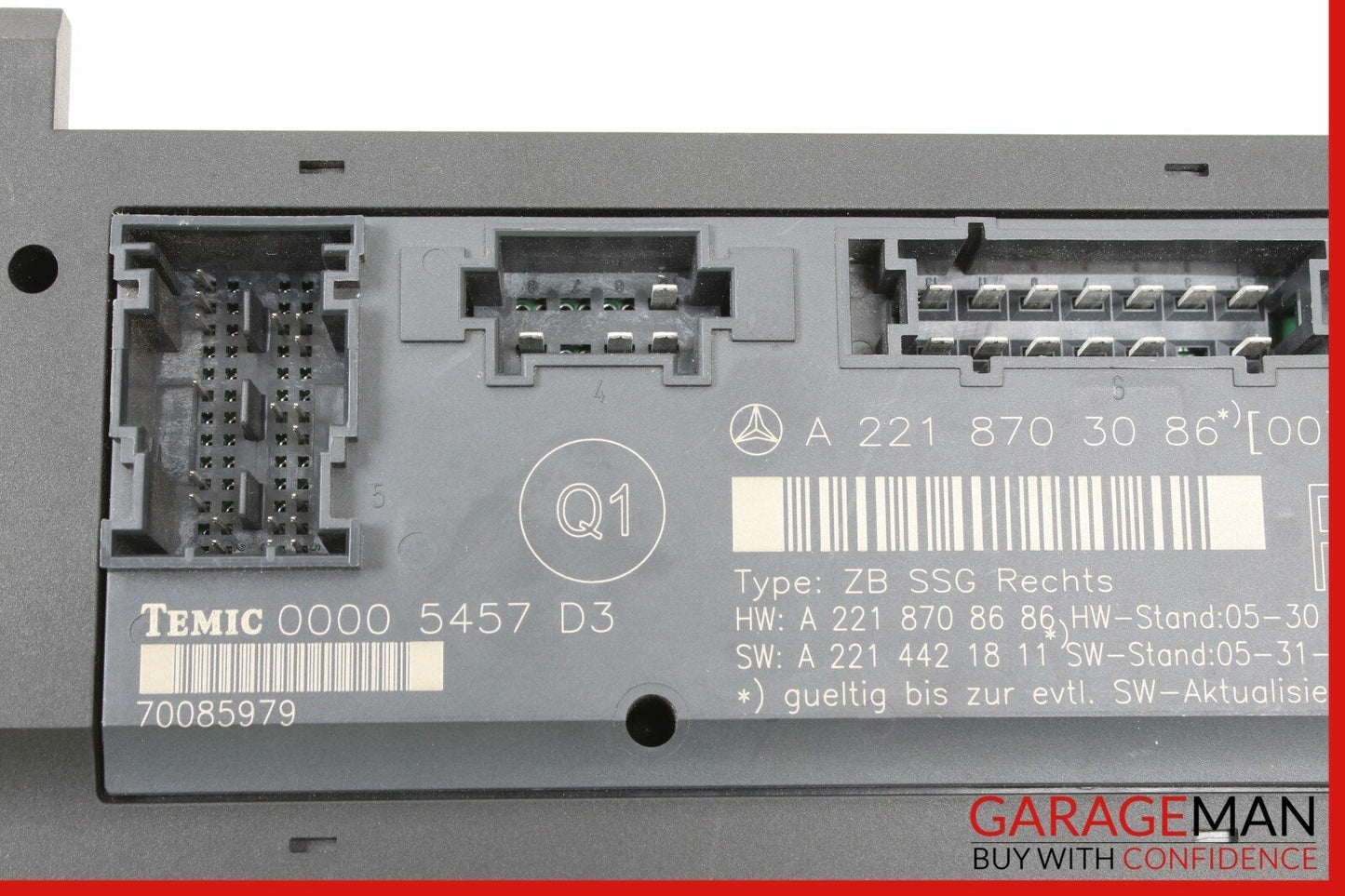 07-09 Mercedes W221 S550 Front Right Passenger Side Under Seat Control Module