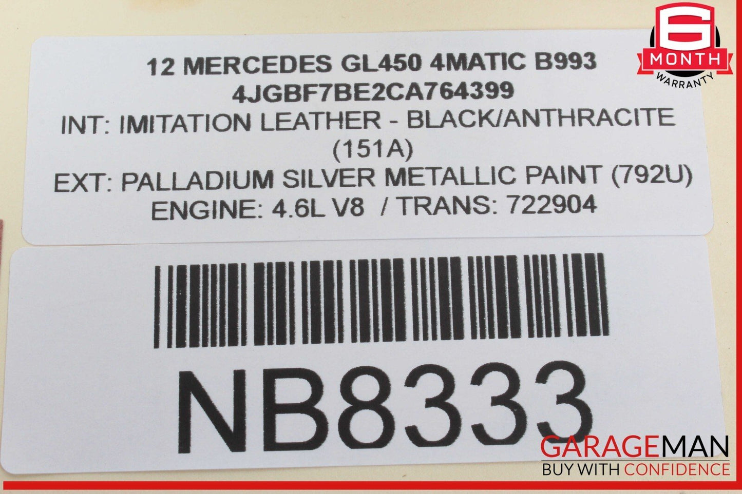 06-13 Mercedes X164 GL450 4MATIC Panoramic Sunroof Sun Roof Motor 1648201442 OEM