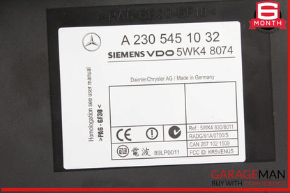 00-03 Mercedes W220 S500 CL55 Keyless Go Entry Control Module 2305451032 OEM