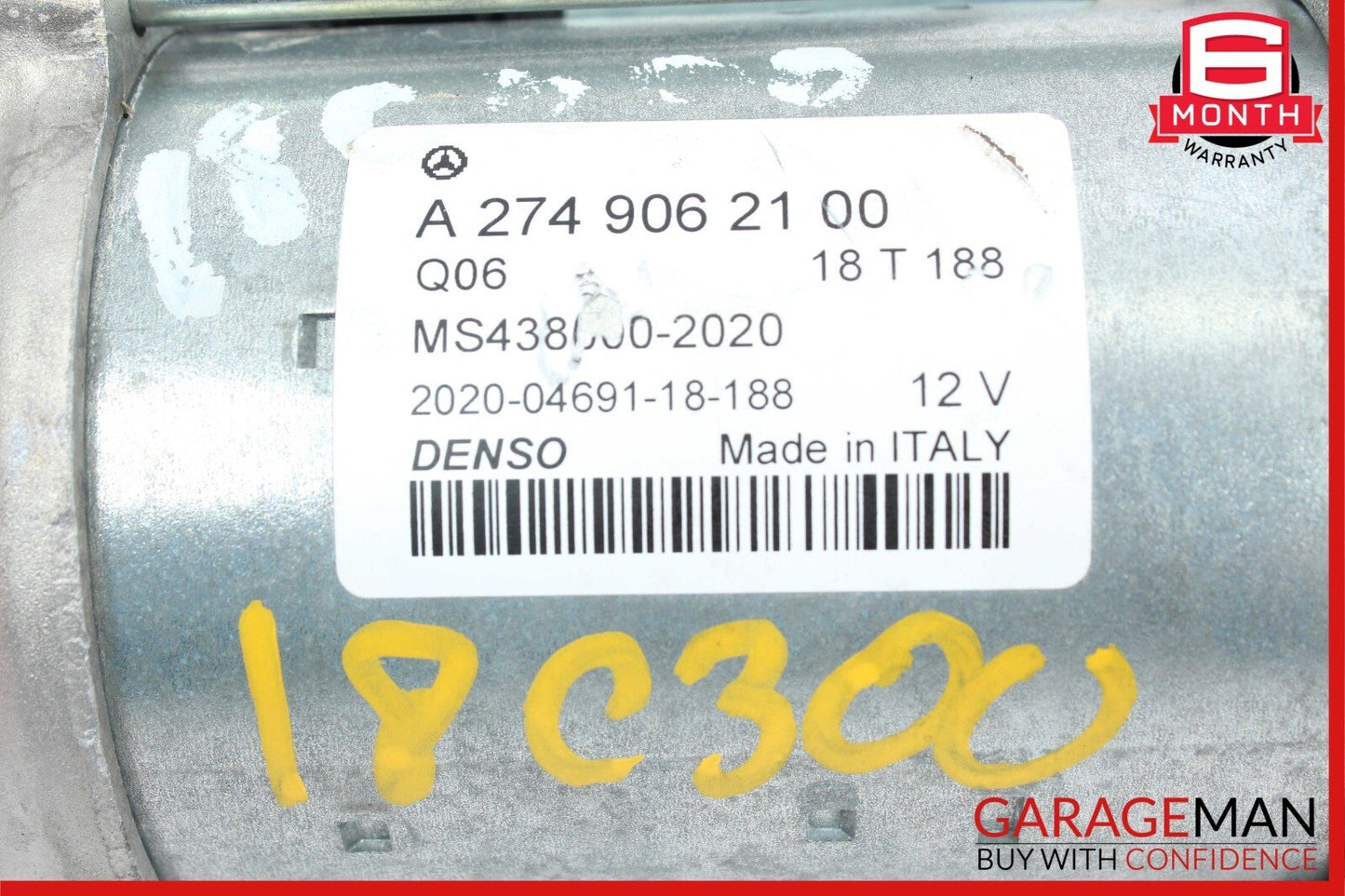 15-18 Mercedes W205 C300 2.0L DENSO Engine Starter Motor 2749062100 OEM