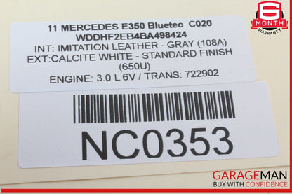 08-17 Mercedes W212 E350 Bluetec Trunk Lid Latch Lock Actuator 2047500185 OEM