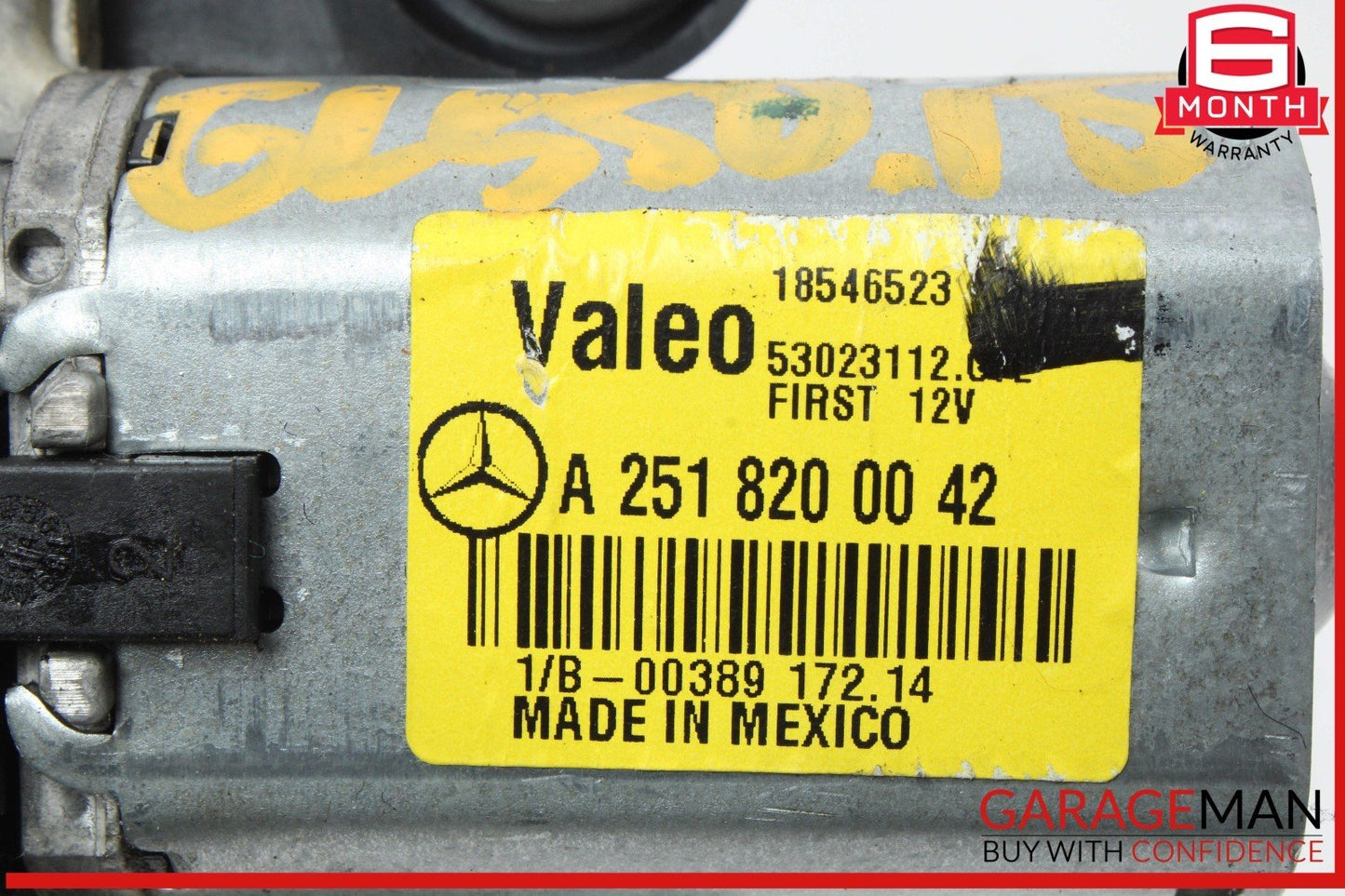 06-19 Mercedes X166 GL550 R550 ML450 Rear Windshield Glass Wiper Motor OEM