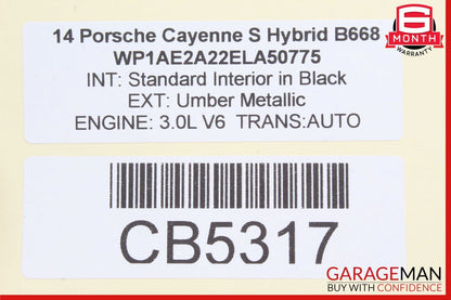 11-18 Porsche Cayenne 958 S Roof Mounted Radio Antenna 7PP035507 OEM