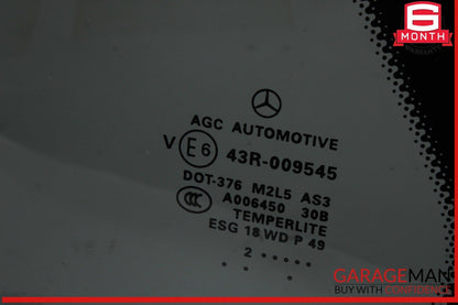 13-19 Mercedes X166 GL450 GLS550 Rear Left Side Quarter Window Glass Trim Assy