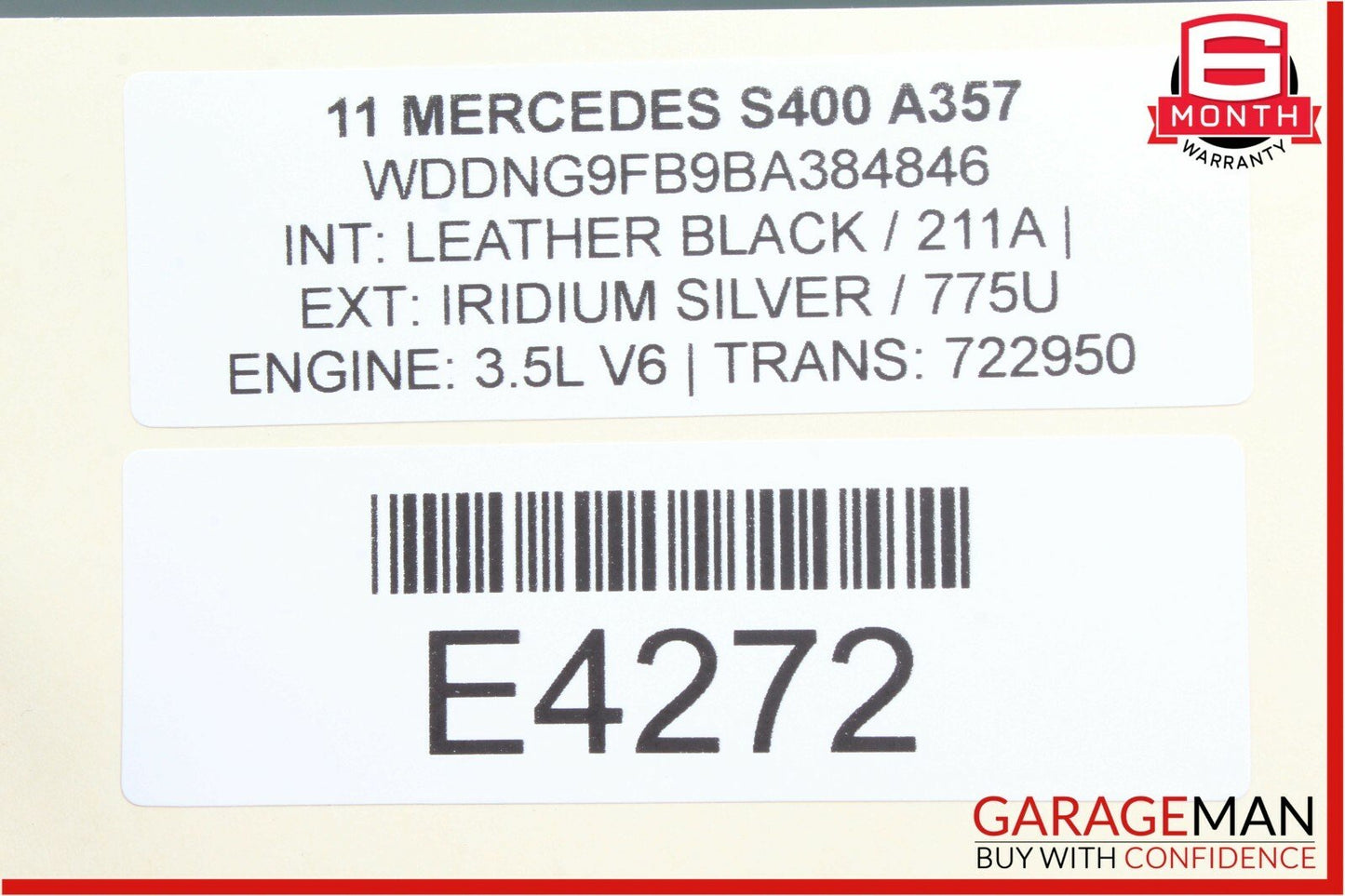 10-13 Mercedes W221 S63 AMG S400 Front Right Side Seat Occupant Sensor Module