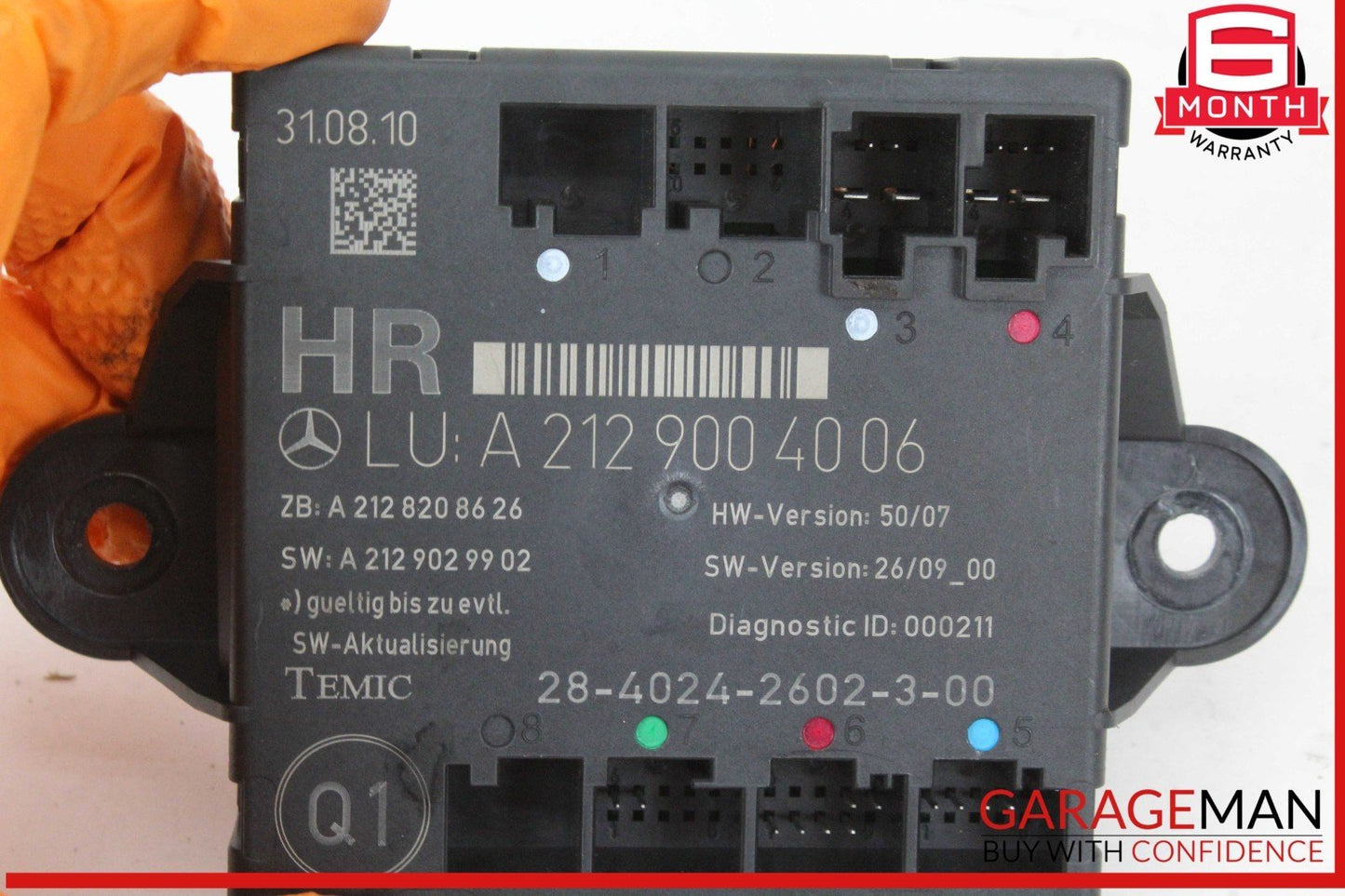 08-14 Mercedes W204 C300 C250 Rear Right Passenger Side Door Control Module OEM