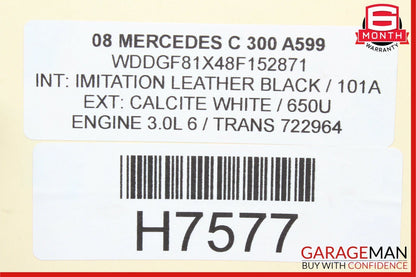 08-11 Mercedes W204 C250 C300 Rear Right / Left Side Door Sound Speaker OEM