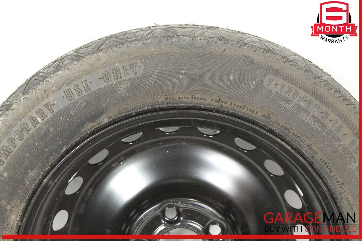 08-14 Mercedes W204 C250 C300 Emergency Spare Tire Donut Wheel Rim 125 90 16"