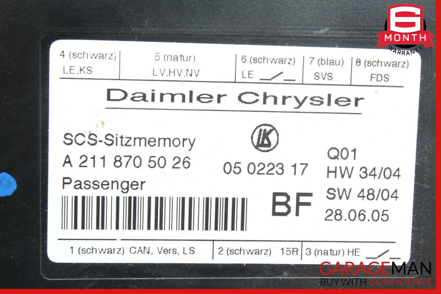 03-11 Mercedes CLS500 E350 ML350 Front Right Seat Control Controller Module OEM