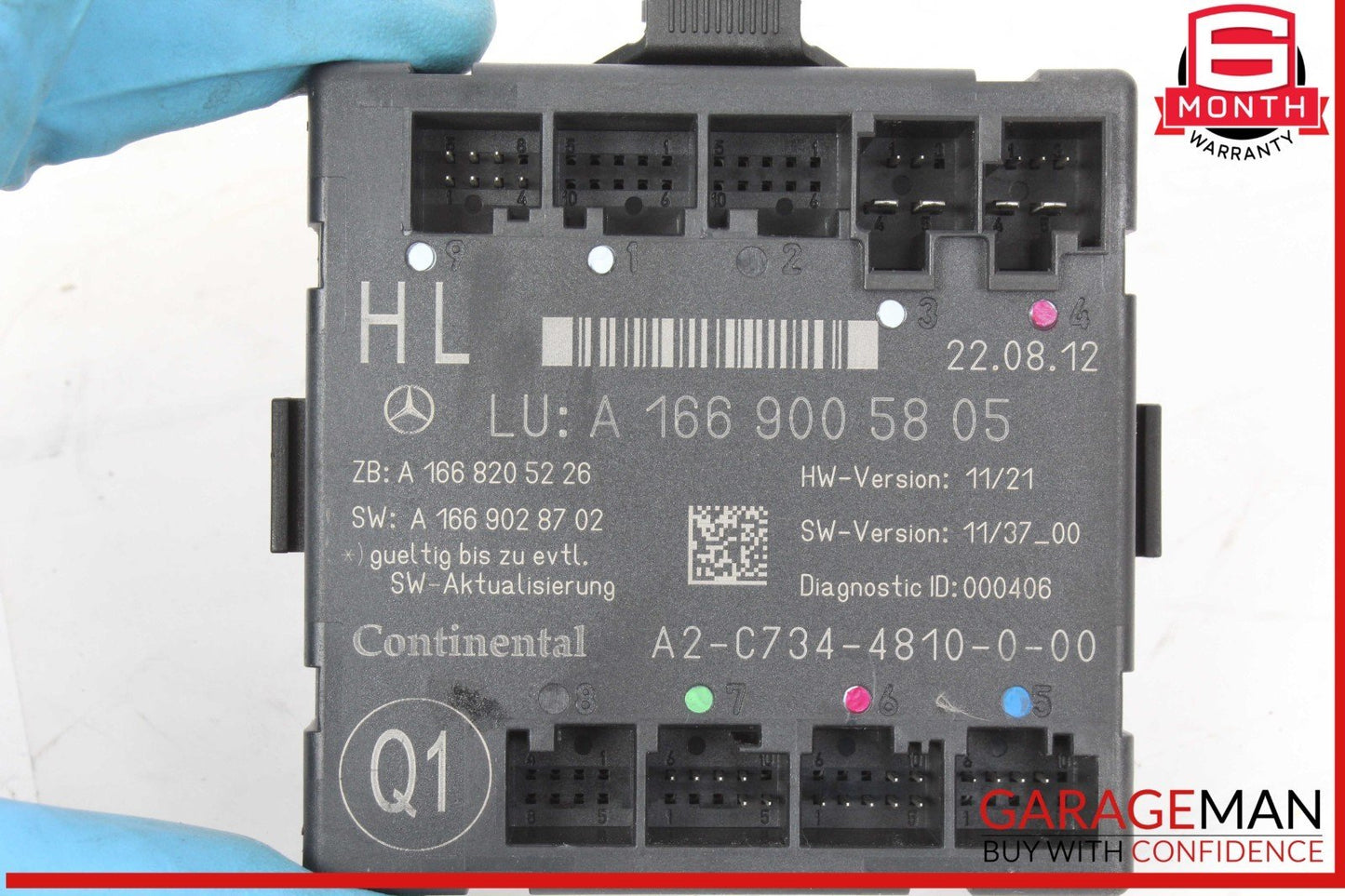 12-19 Mercedes X166 GL450 ML400 GLE350 Rear Left Side Door Control Module Unit