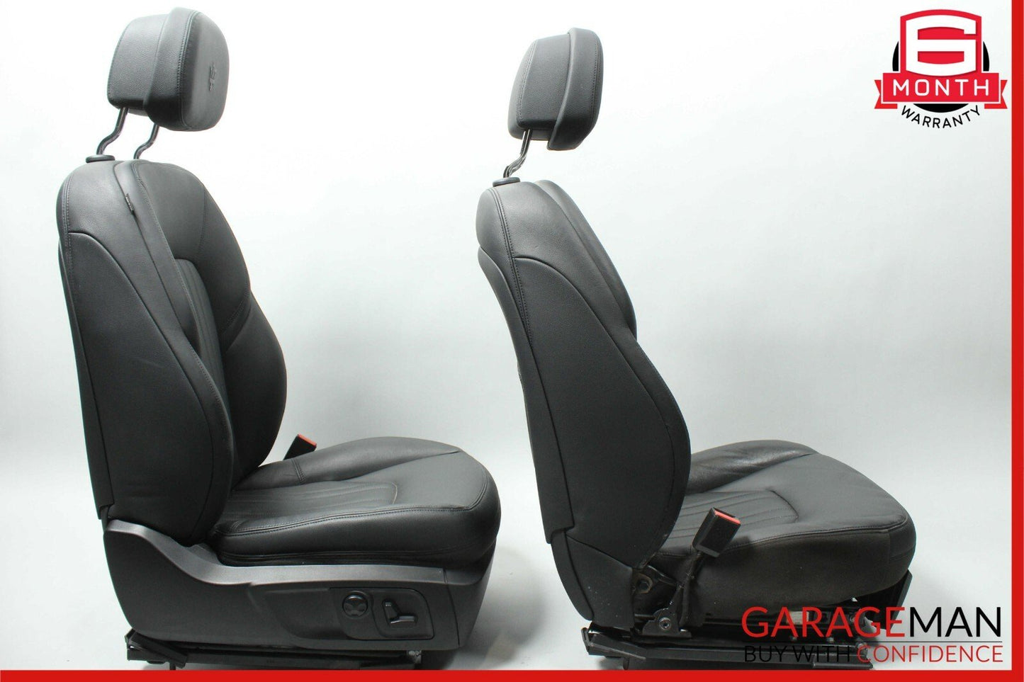 14-17 Maserati Ghibli Front Left & Right Complete Seat Cushion Assembly Black