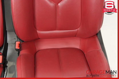 15-24 Porsche Macan 95B Front Right & Left Complete Seat Set of 2 Pc Red OEM
