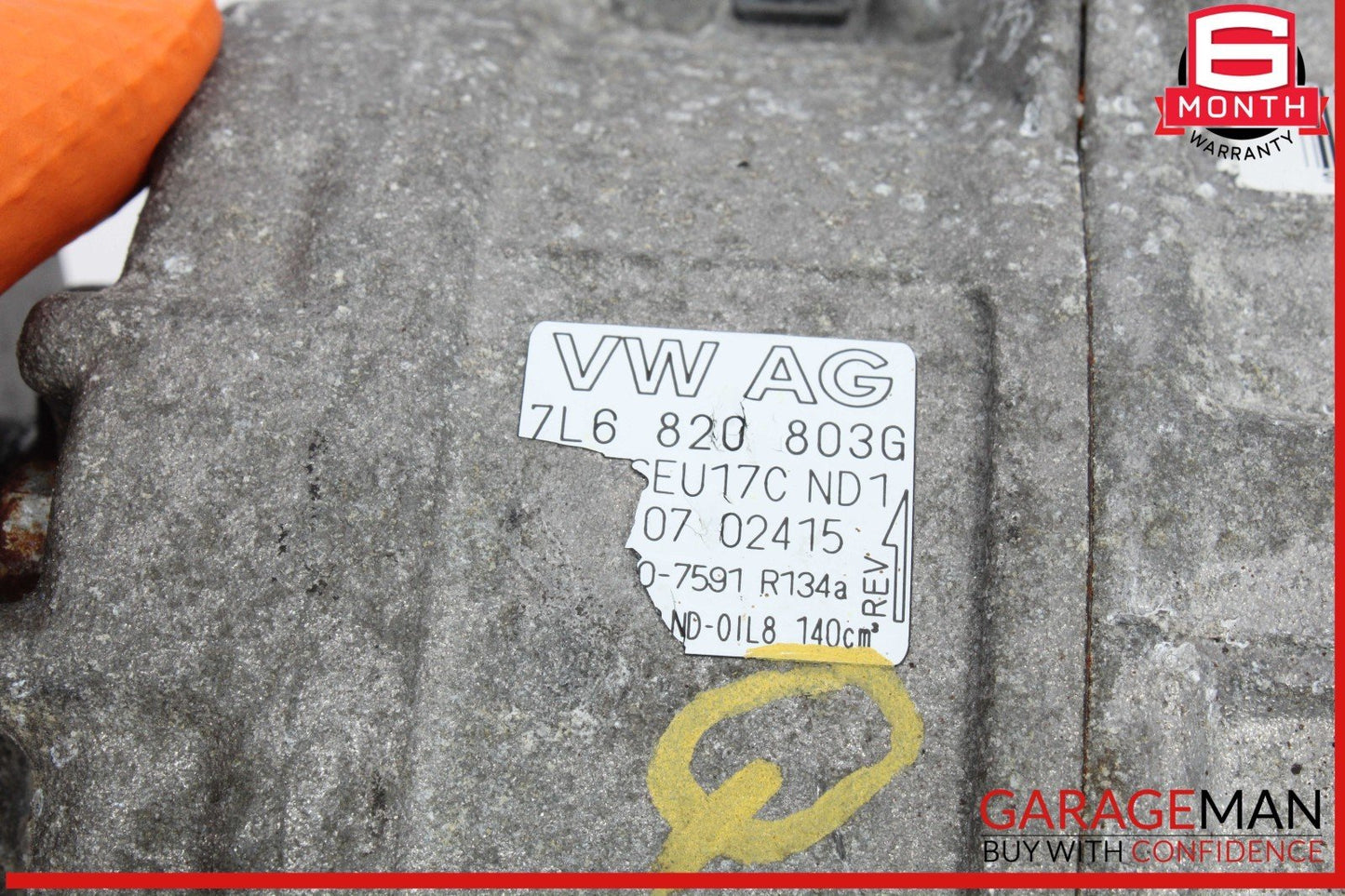 07-09 Audi Q7 AC A/C Air Conditioning Compressor 7L6820803G OEM