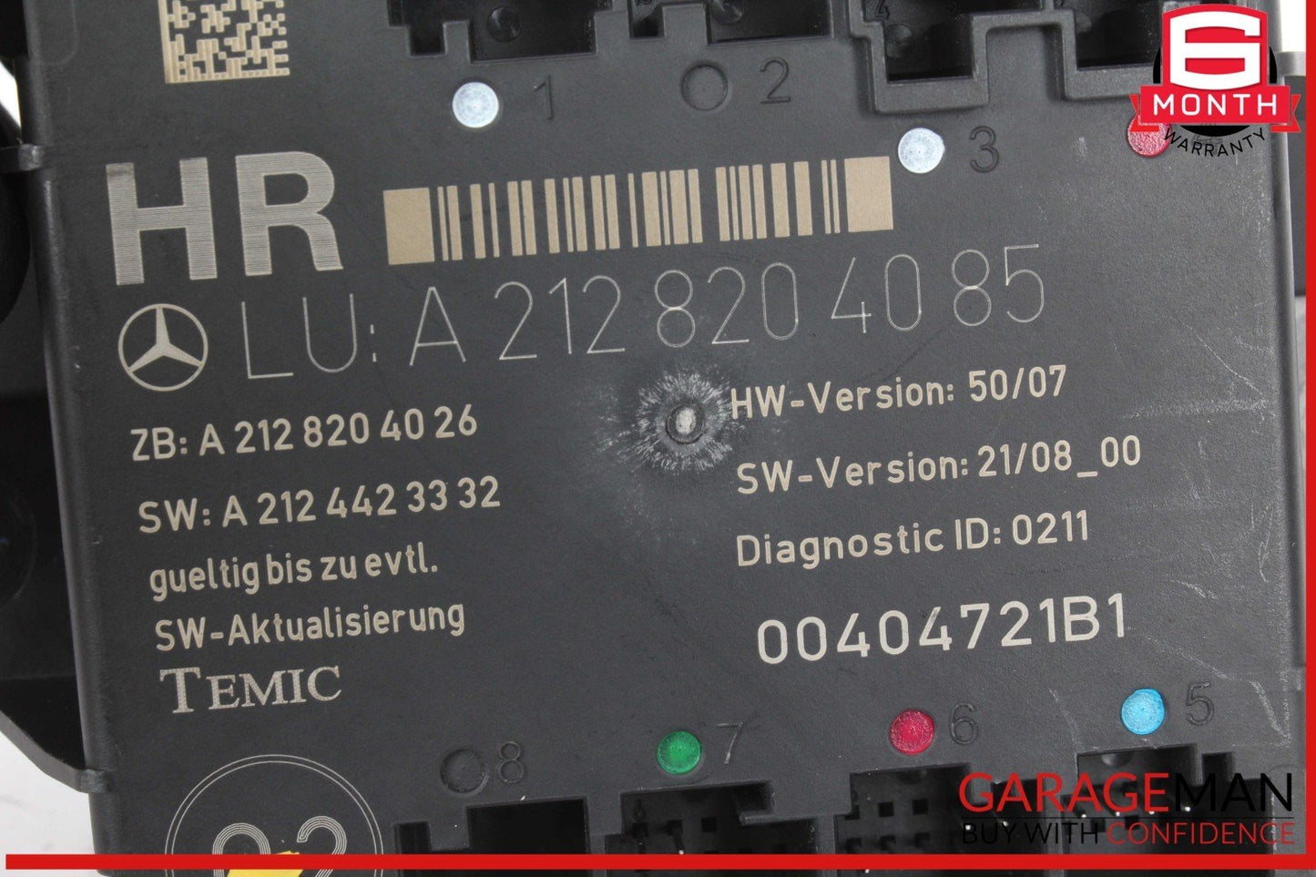 08-18 Mercedes W204 C300 SLK350 E400 Rear Right Side Door Control Module OEM