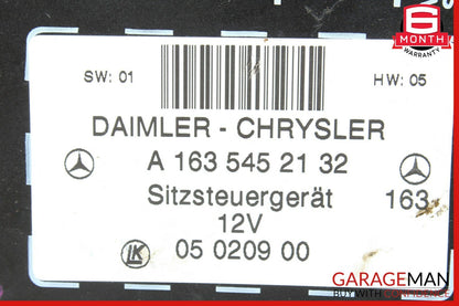 98-05 Mercedes W163 ML350 ML500 ML55 AMG Front Left / Right Seat Control Module