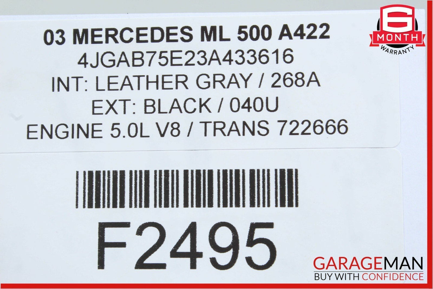 98-05 Mercedes W163 ML500 ML350 Rear Diff Differential Axle Carrier OEM