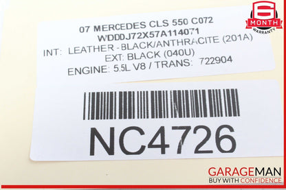 06-11 Mercedes W219 CLS550 CLS63 AMG Rear Right Side Door Lock Latch Actuator