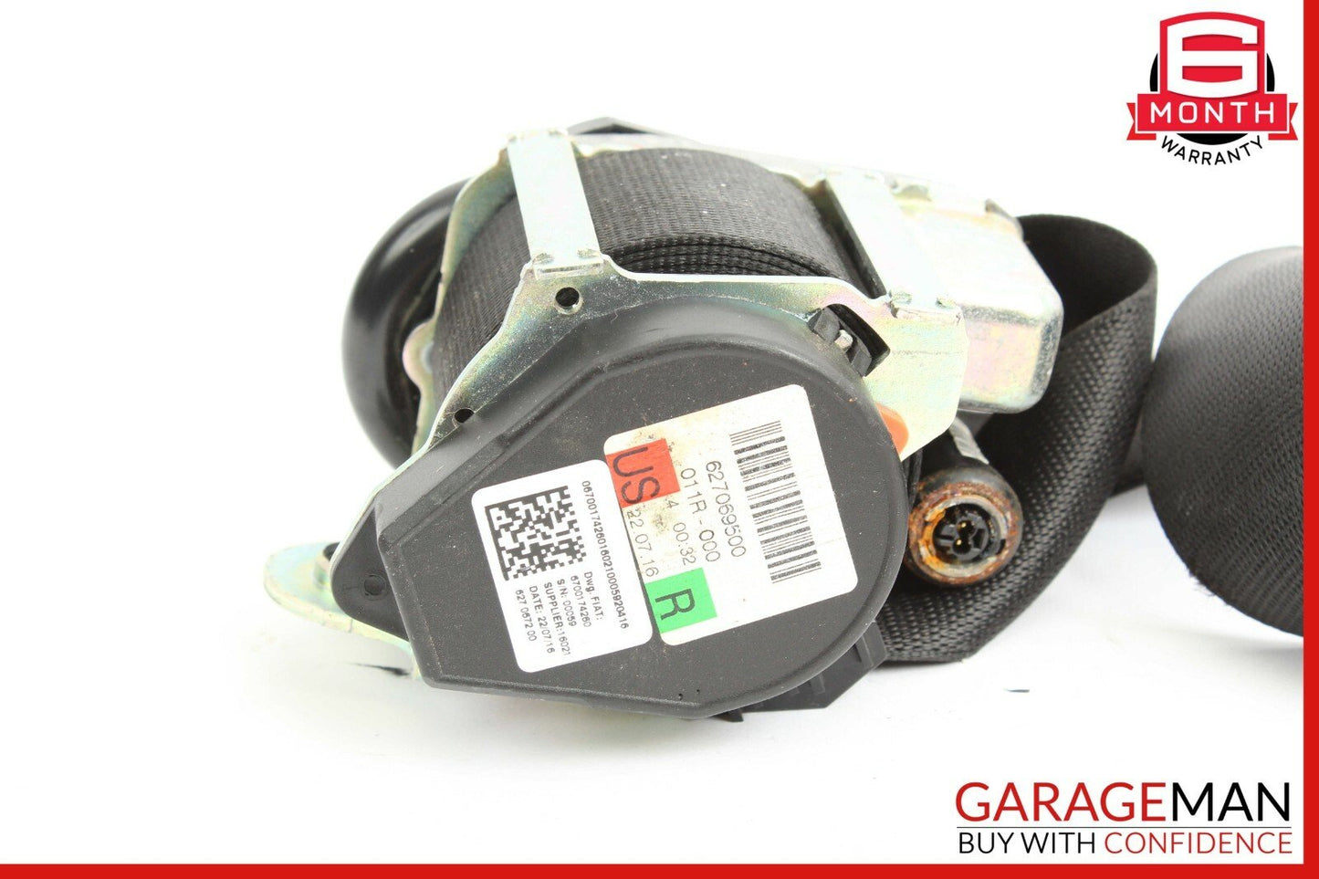 14-17 Maserati Ghibli Front Right Passenger Seatbelt Seat Belt Retractor Black