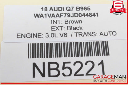17-24 Audi Q7 Rear Left or Right Side Door Control Module 4M0959795H Genuine