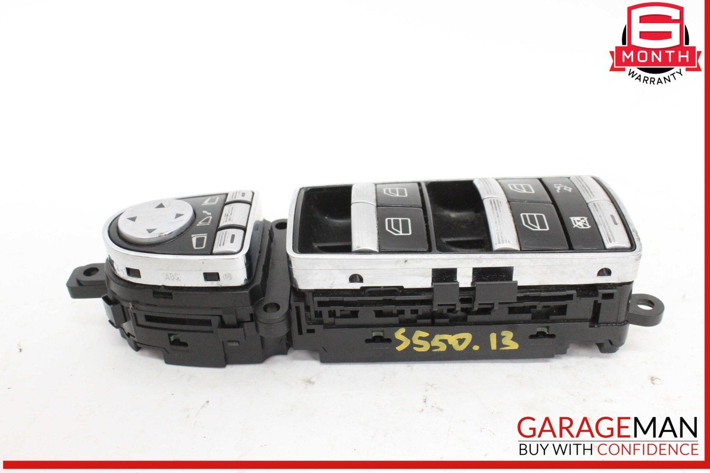 09-13 Mercedes W221 S550 S600 Front Left Side Window Control Switch Black OEM