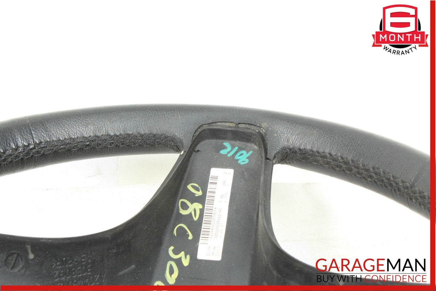 08-11 Mercedes W204 C250 C300 Driver 3 Spoke Steering Wheel Black Leather OEM