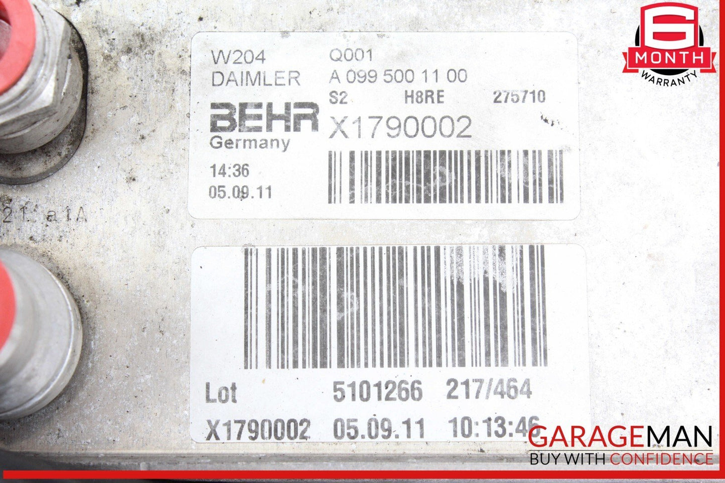 12-16 Mercedes W204 C250 SLK250 SLK350 Tranny Transmission Oil Cooler OEM