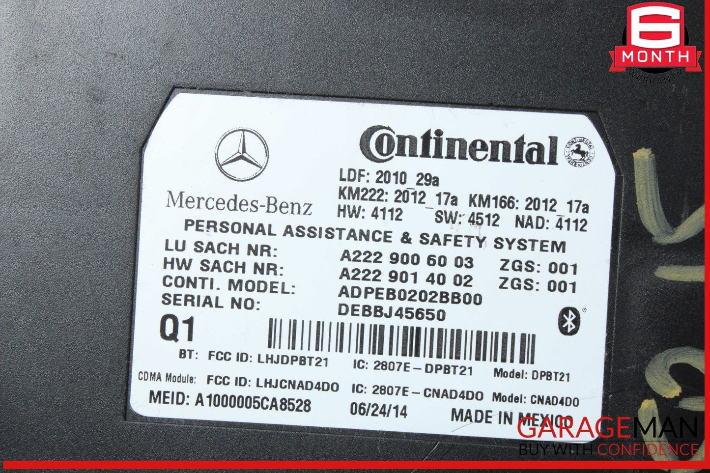 10-20 Mercedes X166 GL550 C400 GLA250 SL400 Communication Control Module OEM