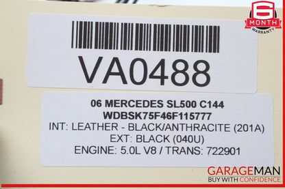 03-12 Mercedes R230 SL500 Convertible Trunk Frame Left Lock Cylinder OEM