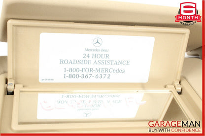 06-12 Mercedes GL450 ML450 Front Left Side Sun Visor Sunvisor Shade Brown