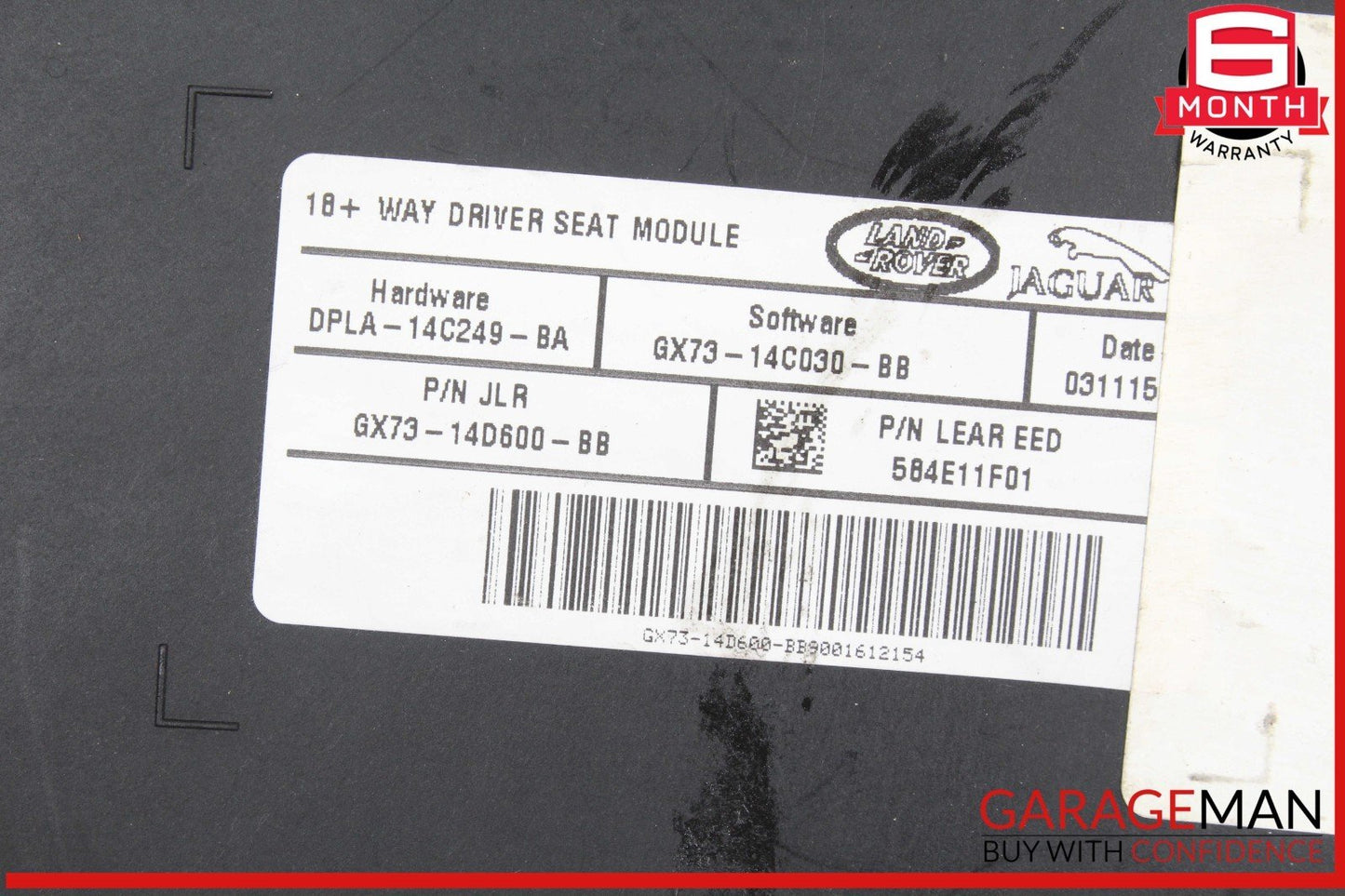 16-20 Jaguar XF Front Left Driver Side Power Seat Memory Control Module Unit OEM