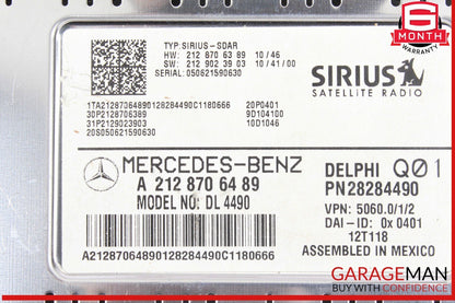 12-14 Mercedes W212 E350 GLK350 Sirius Satellite Radio Receiver 2128706489 OEM