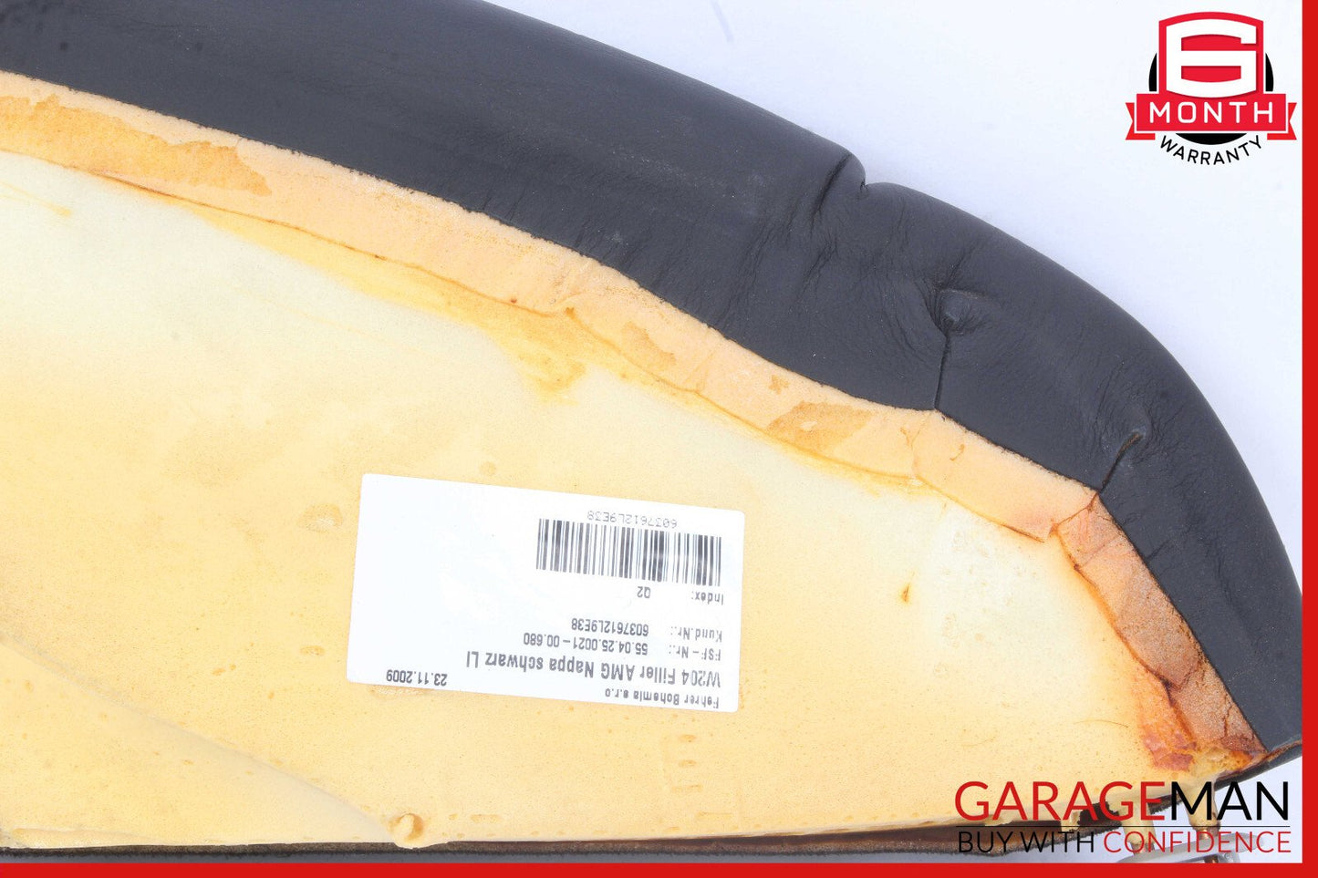 08-14 Mercedes W204 C63 Rear Left Side Seat Side Bolster Black OEM