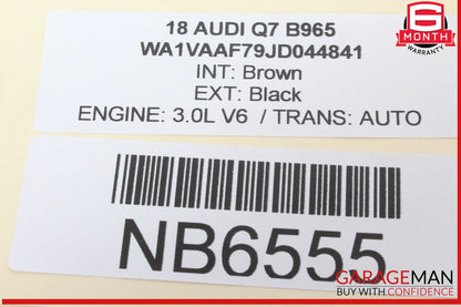 17-24 Audi Q7 Rear Left / Rear Right Forward Lateral Control Arm 4M0505425F OEM