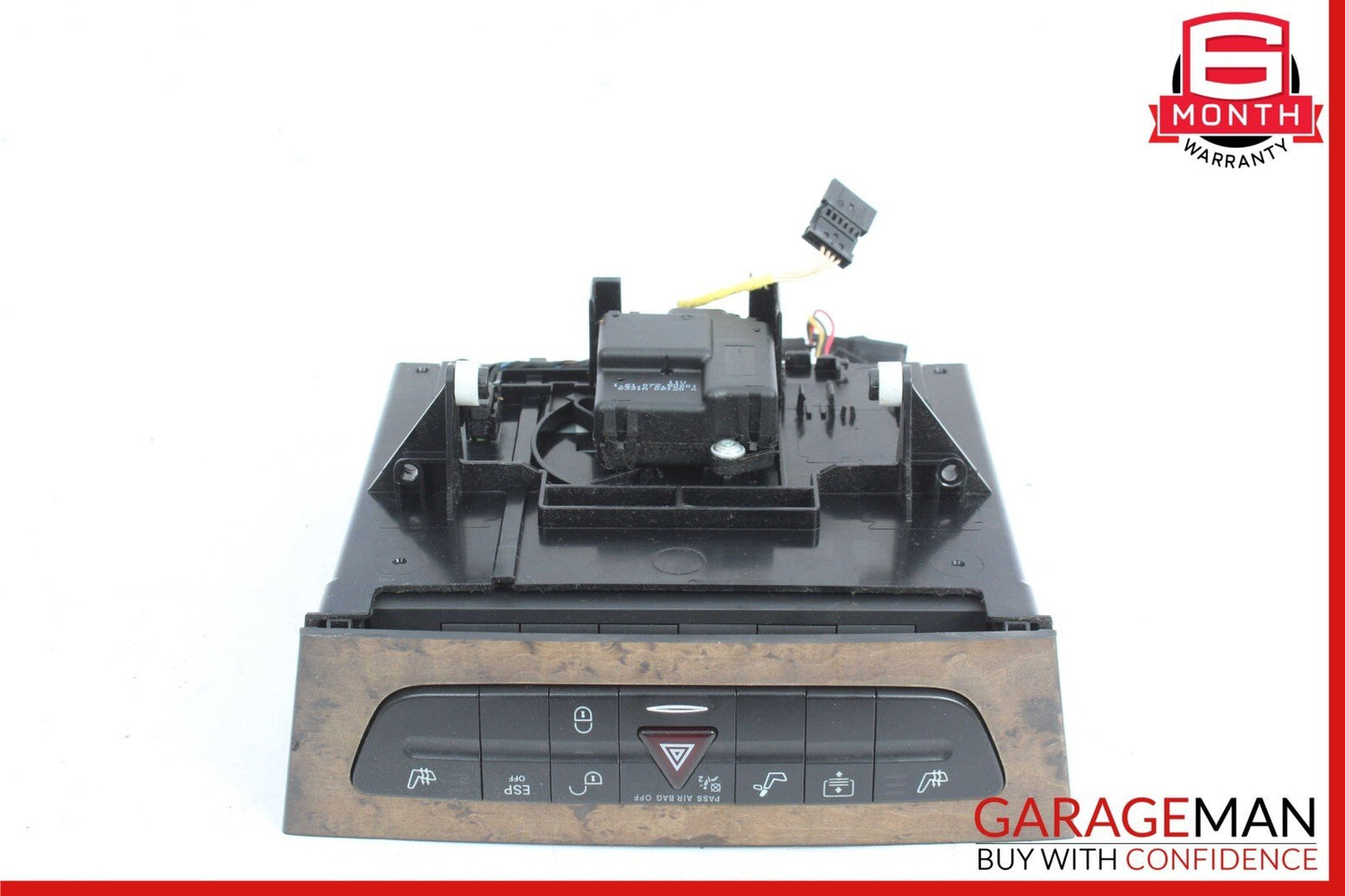 03-09 Mercedes W211 E320 E500 Hazard Door Lock Switch Control Panel Wood OEM
