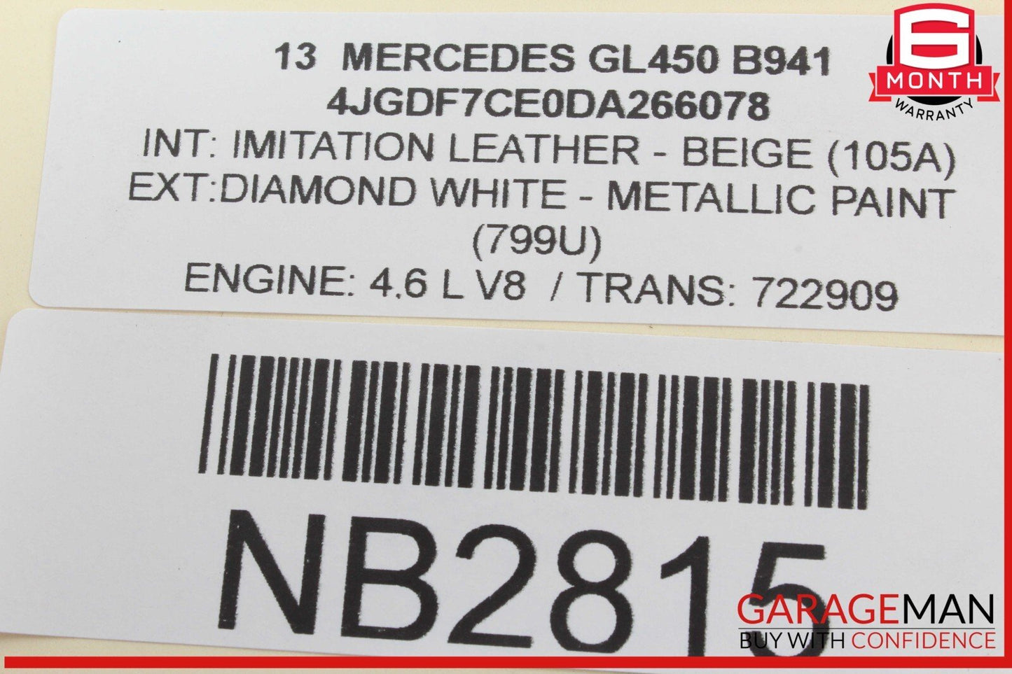 12-16 Mercedes X166 GL450 Front Left Side Door Lock Latch Actuator OEM