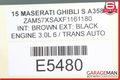14-17 Maserati Ghibli Rear Right / Left Side Seatbelt Seat Belt Retractor Black