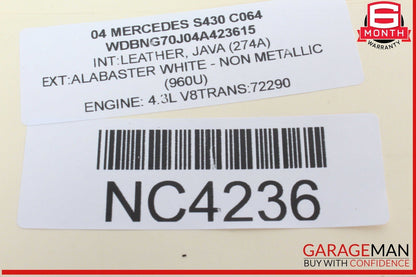 00-06 Mercedes W220 S430 S500 Rear Left Side Seat Door Control Module OEM