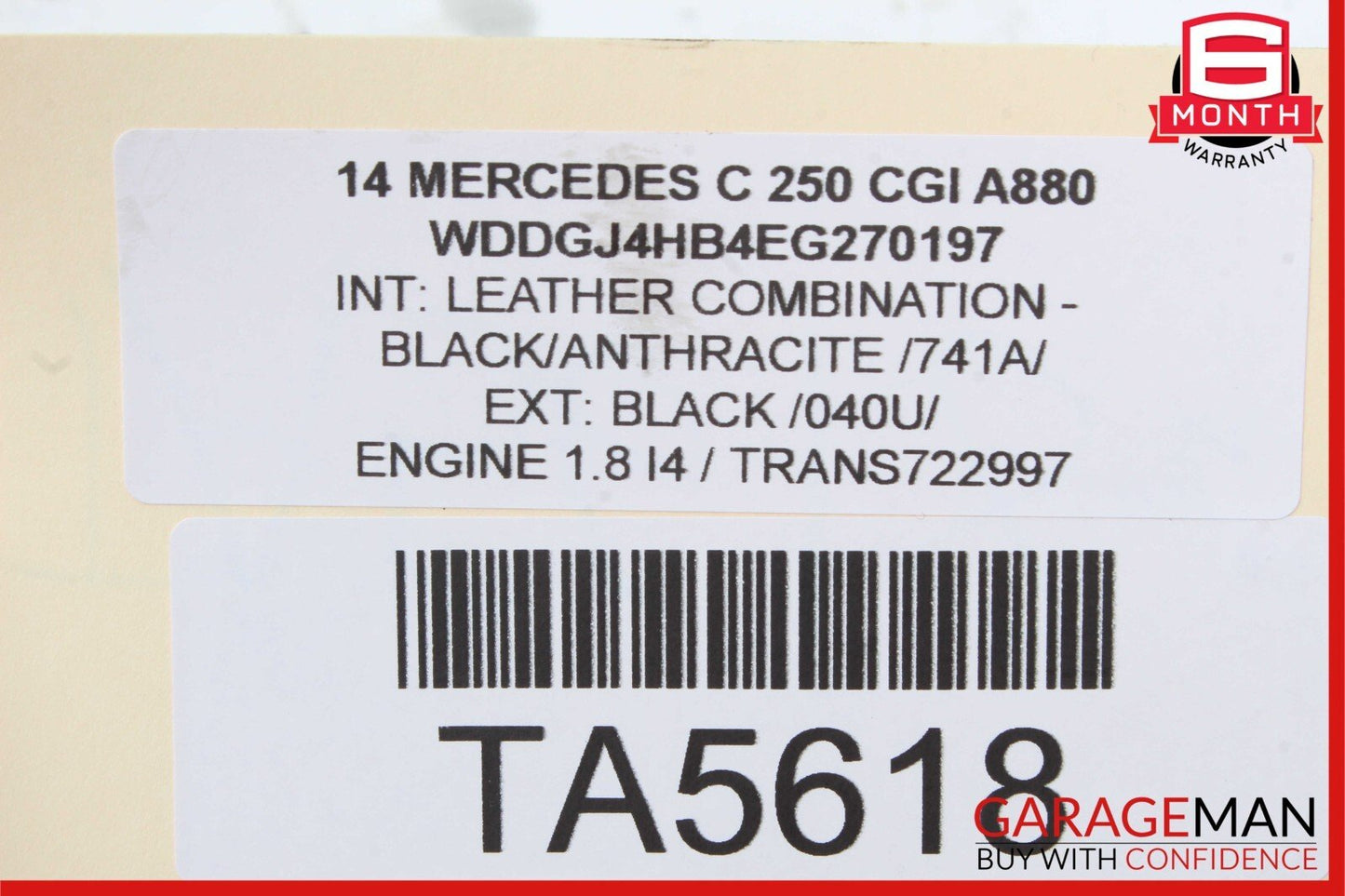 08-14 Mercedes W204 C250 C350 Rear Shock Absorber Coil Spring Set of 2