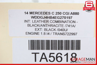 08-14 Mercedes W204 C250 C350 Rear Shock Absorber Coil Spring Set of 2