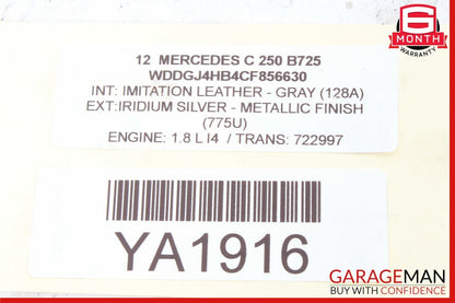 08-17 Mercedes W204 C250 C300 C350 Front Left Driver Side Upper Control Arm OEM
