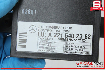 07-14 Mercedes W221 S550 CL550 Tire Pressure Monitor Module 2215402362 OEM